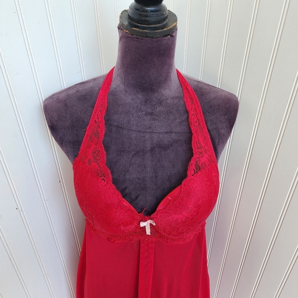 NWOT Marilyn Monroe Intimates Red Sheer Nightie Babydoll Lingerie Bra Slip XL - Picture 3 of 12